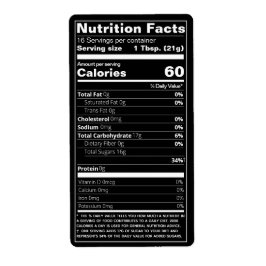 新しい蜂蜜の栄養ファクト黒製品 ラベル