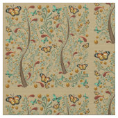 新しい蝶とオレンジの木 ファブリック (クローズアップ)