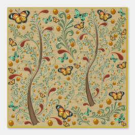 新しい蝶とオレンジの木 壁紙