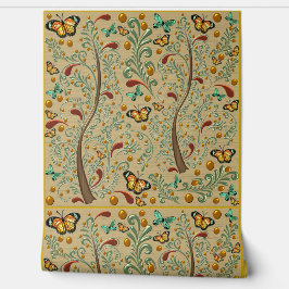 新しい蝶とオレンジの木 壁紙