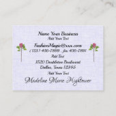 新しい裁縫/シーストレス/ファッション 名刺 (裏面)