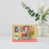 新しい裁縫/シーストレス/ファッション 名刺 (スタンド正面)