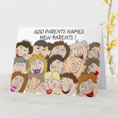 新しい親おめでとう カード (黄色い花)