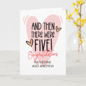 新しい親が祝い、その後5人だった カード (黄色い花)