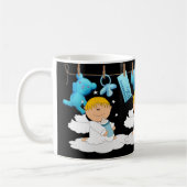 新しい親と赤ちゃんシャワーのための男の子 コーヒーマグカップ (左)