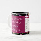 新しい親のためのおもしろいベビー単語検索 ツートーンマグカップ (正面左)