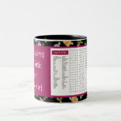 新しい親のためのおもしろいベビー単語検索 ツートーンマグカップ (中央)