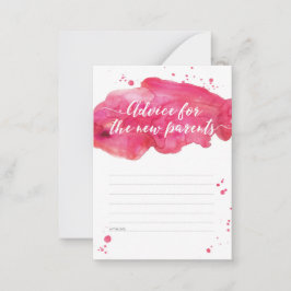 新しい親のためのアドバイス赤ちゃんシャワーカード アドバイスカード