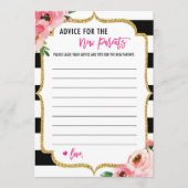 新しい親のためのフローラアドバイス赤ちゃんシャワーカード アドバイスカード (正面)