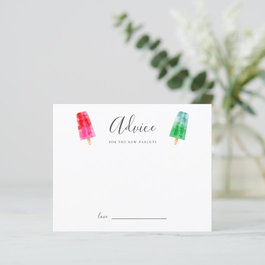 新しい親のためのポプシクル赤ちゃんシャワーアドバイス (スタンド正面)