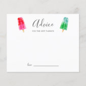 新しい親のためのポプシクル赤ちゃんシャワーアドバイス (正面)