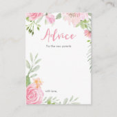 新しい親のためのミニアドバイス赤ちゃんシャワーカード アドバイスカード (正面)