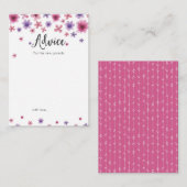 新しい親のためのミニアドバイス赤ちゃんシャワーカード アドバイスカード (正面/裏面)