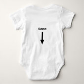 新しい親のための方向 ベビーボディスーツ (裏面)