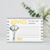 新しい親のための赤ちゃんシャワーアドバイス アドバイスカード (スタンド正面)