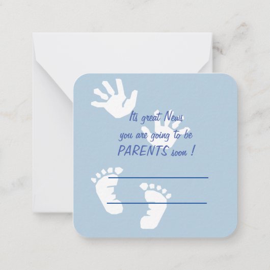 新しい親のノートカード: ノートカード (裏面)