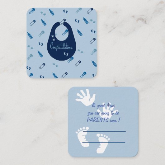 新しい親のノートカード: ノートカード (正面/裏面)