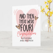 新しい親の祝辞が3つあった カード (黄色い花)