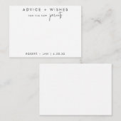 新しい親の願い黒/白のアドバイスカード アドバイスカード (正面/裏面)