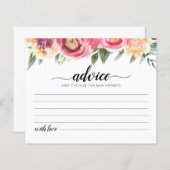 新しい親カードのためのアドバイスベビーシャワーパーティー (正面/裏面)