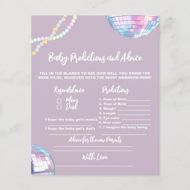 新しい親ゲームのためのママ時代の赤ちゃんシャワーアドバイス (正面)