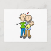 新しい親新生児Tシャツとギフト 案内ポストカード (正面)