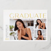 新しい角度 |フォイルフォト卒業発表 箔招待状 (正面)