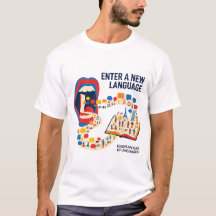 新しい言語に入る ヨーロッパ言語の日Tシャツ
