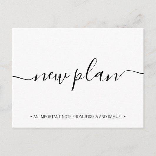 新しい計画のソーシャル·ディスナンシング日付の保存 案内ポストカード (正面)