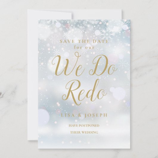 新しい計画をやり直す冬日を保存  招待状 (正面)