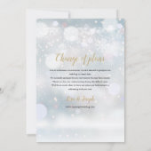 新しい計画をやり直す冬日を保存  招待状 (裏面)