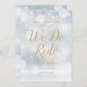 新しい計画をやり直す冬日を保存  招待状 (正面/裏面)