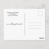 新しい計画シンプルの変更の日付カード ポストカード (裏面)