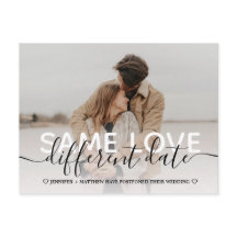 新しい計画シンプルタイポグラフィ結婚の日付の変更