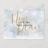 新しい計画スクリプトが取り消された冬の日付の変更 ポストカード (正面)