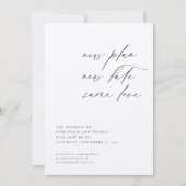 新しい計画新しい日付同じ計画の変更 招待状 (正面)