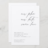 新しい計画新しい日付同じ計画の変更 招待状 (正面/裏面)