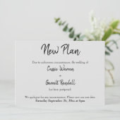 「新しい計画」がグレイ結婚カードに黒を延期 招待状 (スタンド正面)