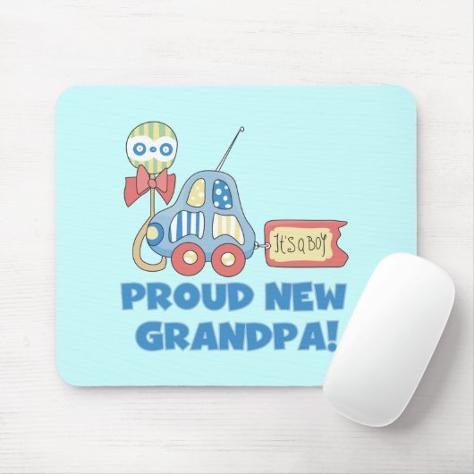 新しい誇りを持ったおじいちゃん男の子のTシャツとギフトだ マウスパッド (マウス)