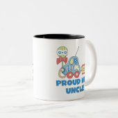 新しい誇りを持ったおじさん男の子Tシャツとプレゼント ツートーンマグカップ (正面右)