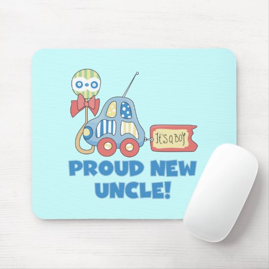 新しい誇りを持ったおじさん男の子Tシャツとプレゼント マウスパッド (マウス)
