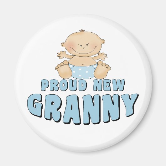 新しい誇りを持ったおばあちゃんTシャツ マグネット (正面)