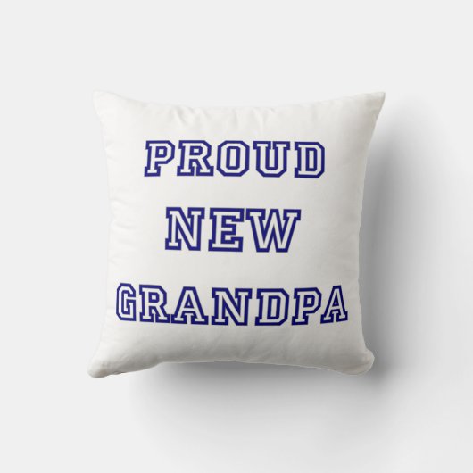 新しい誇りを持ったグランドパ大学文字ギフト クッション (裏面)