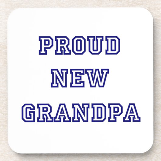 新しい誇りを持ったグランドパ大学文字ギフト コースター (正面)