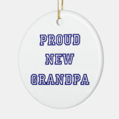 新しい誇りを持ったグランドパ大学文字ギフト セラミックオーナメント (左)