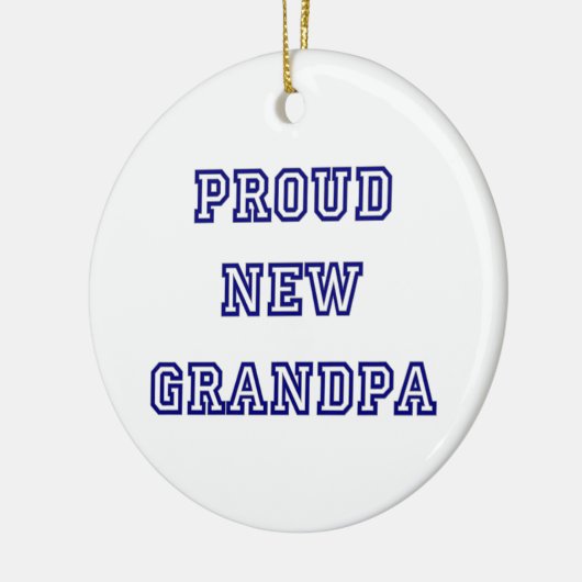 新しい誇りを持ったグランドパ大学文字ギフト セラミックオーナメント (左)