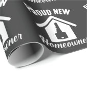 新しい誇りを持った住宅所有者プロパティ引っ越し祝いパーティー ラッピングペーパー (ロールコーナー)