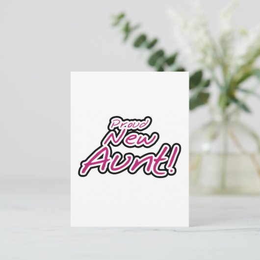 新しい誇りを持った叔母のTシャツとギフト ポストカード (スタンド正面)