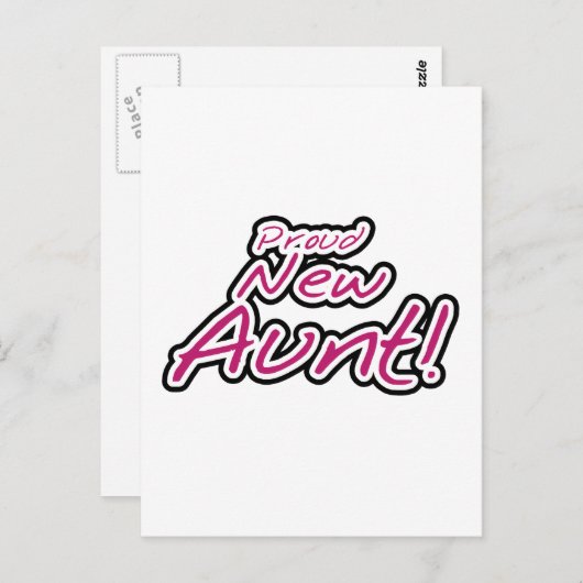 新しい誇りを持った叔母のTシャツとギフト ポストカード (正面/裏面)