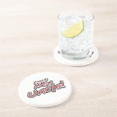 新しい誇りを持った叔父の赤と黒の文字ギフト コースター (側面)